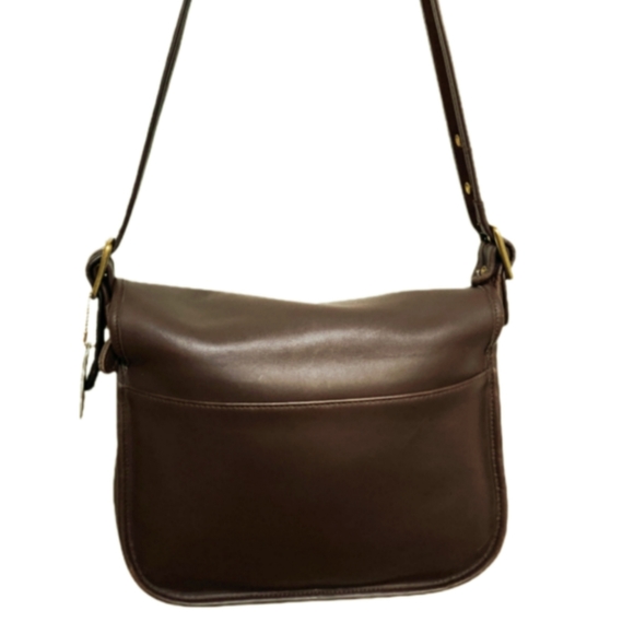 VINTAGE COACH D2J-9951 BROWN LEATHER NYC SADDLE BAG - Picture 3 of 12